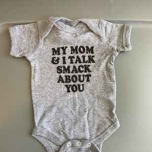 NEW screen printed Sassy Newborn bodysuit grey short sleeve